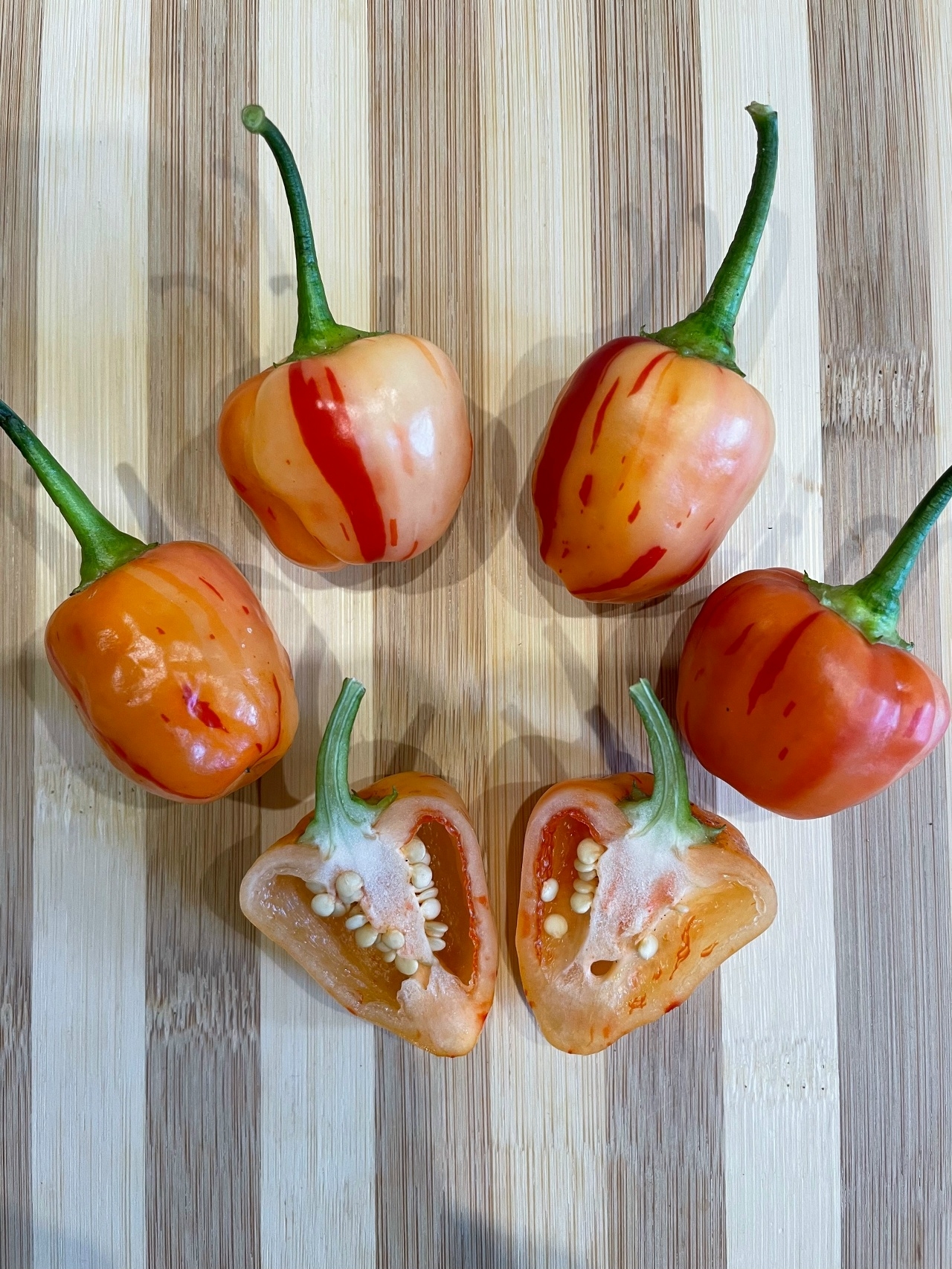 Семена острого перца Peppapeach Stripey